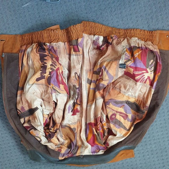 Vintage 1990's Echtes Leder Brown Leather Jacket mens RARE 3XL Great condition - Picture 10 of 12